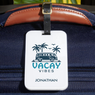 Zomer Vakantie Reis Camper Van Bagagelabel