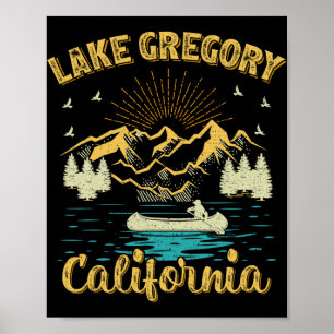 Zomer Vakantie Retro Berg Californië Gregory Poster