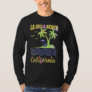 Zomer Vakantie Retro Zonsondergang Californië La J T-shirt