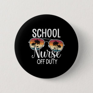 Zomer Vakantie School Einde Jaar Schoolverpleegste Ronde Button 5,7 Cm