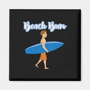 Zomer Vakantie Strand Bum Love Oceaan Surfer Jonge Magneet