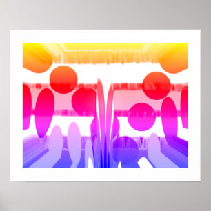 Zomer vakantie strand kunst poster