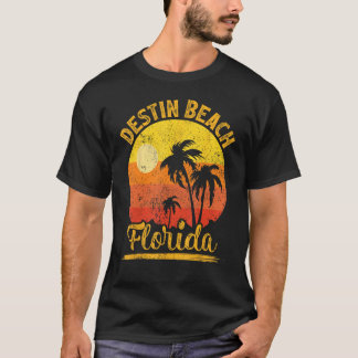 Zomer Vakantie Vintage Zonsondergang Florida Desti T-shirt