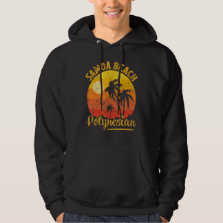 Zomer Vakantie Vintage Zonsondergang Polynesische Hoodie