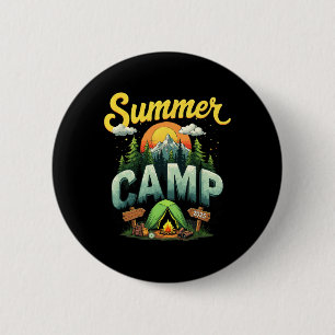Zomer Vakantie Zomer Kamp 2025 Matching Familie G Ronde Button 5,7 Cm