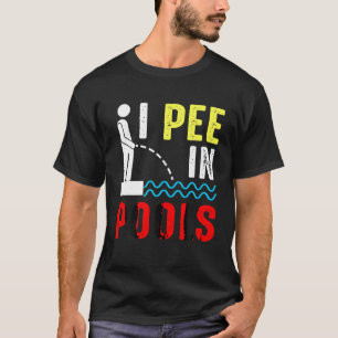 Zomer Vakantie Zwembad Zwemmop Ik plas in zwembade T-shirt