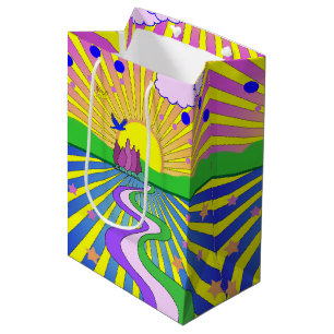 Zomer van de Liefde Psychedelische zestigheden Zon Medium Cadeauzakje