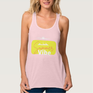 Zomer Vibe schattige roze kleurige zomer Tanktop