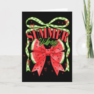 Zomer Vibes Coquette Strik Watermeloen Strand Trip Kaart