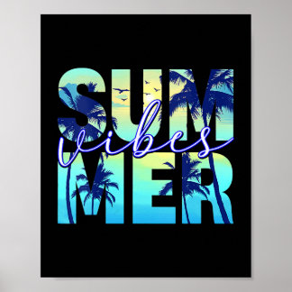 Zomer Vibes Familie Vakantie Meisjes Trip Matching Poster