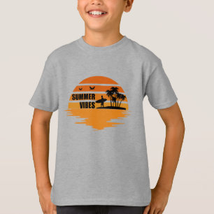 Zomer vibes familie vakantie t-shirt