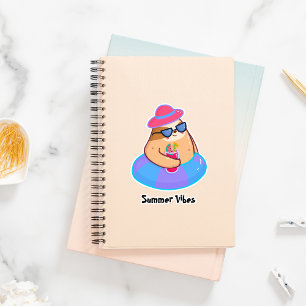 Zomer Vibes Grappige luiaard Sticker