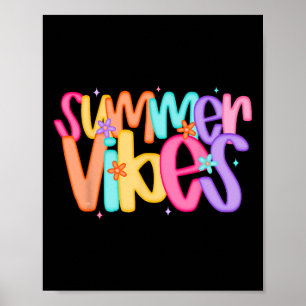 Zomer Vibes Hawaii Strand Zonneschijn Grappige Zom Poster