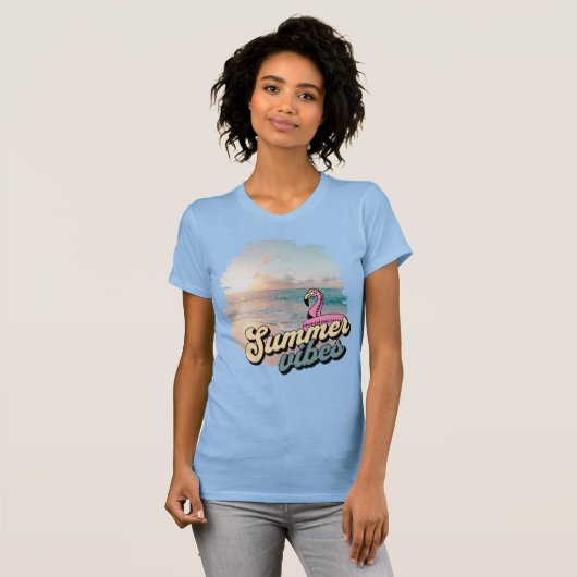 Zomer Vibes, oceaan T-shirt (Voorkant volledig)