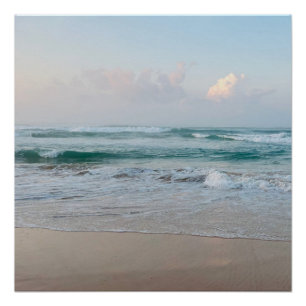 Zomer Vibes   Ombre Strand Zon & Zand Monogram  Perfect Poster