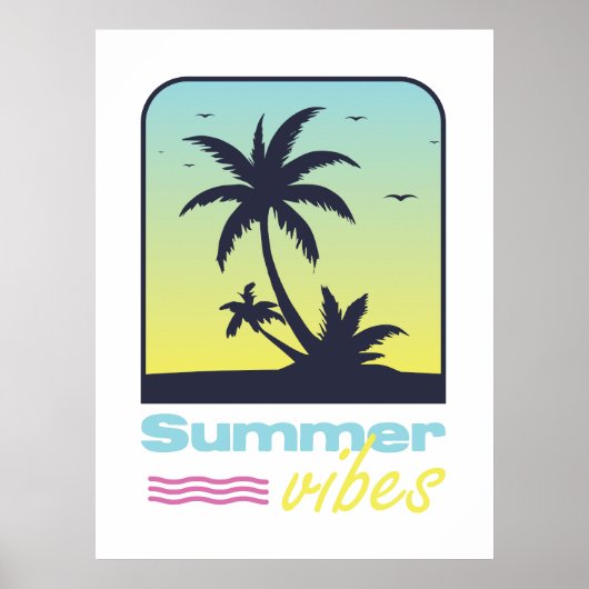Zomer vibes ontwerp. poster (Voorkant)