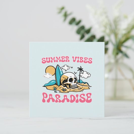 Zomer Vibes Paradijs - Skull (Staand voorkant)