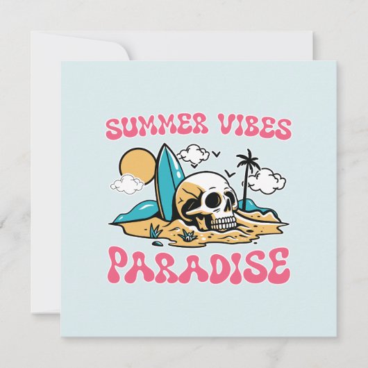 Zomer Vibes Paradijs - Skull (Voorkant)