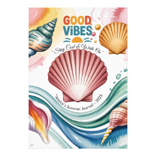 Zomer Vibes Retro Beach Illustratie Foto Afdruk