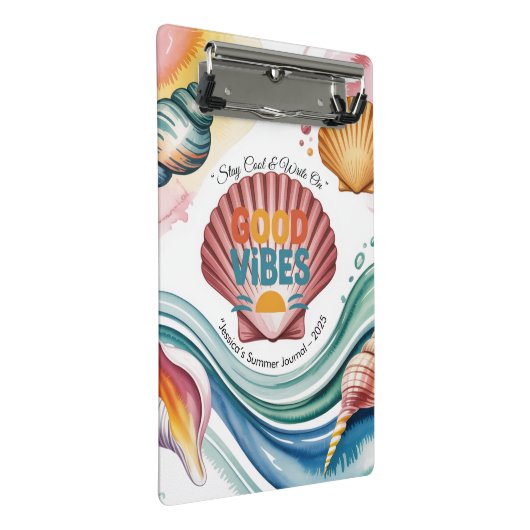 Zomer Vibes Retro Beach Illustratie Mini Klembord (Schuin)