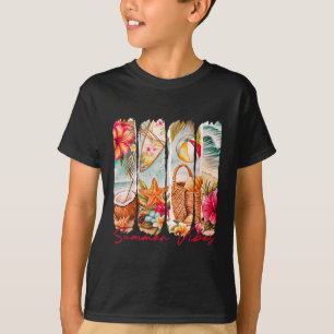 Zomer Vibes Retro Beach Zomer Vakantie Matching T-shirt