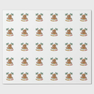 Zomer Vibes Schattige Hoogland Koe Beach Vakantie Cadeaupapier