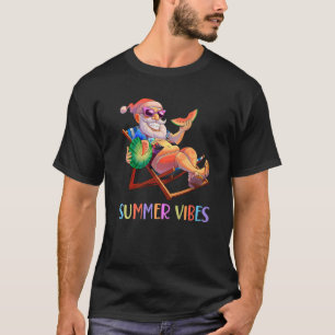 Zomer Vibes Sinterklaas Kerstmis in juli Beach T-shirt