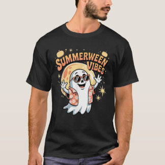 Zomer Vibes Skeleton Pompoen Zomer Vakantie T-shirt