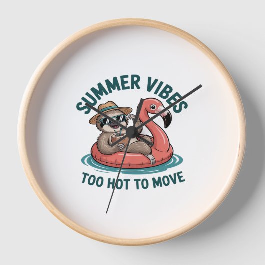 Zomer Vibes Sloth Funny Lazy Float (Voorkant)