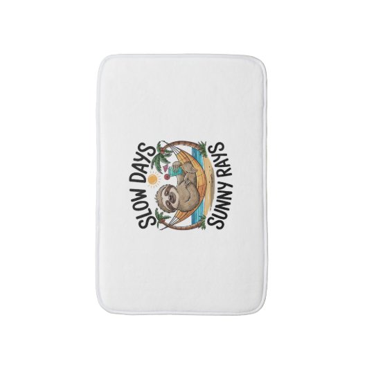 Zomer Vibes Sloth Funny Lazy Float Badmat (Voorkant Verticaal)
