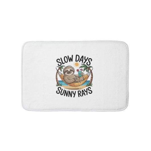 Zomer Vibes Sloth Funny Lazy Float Badmat (Voorkant)
