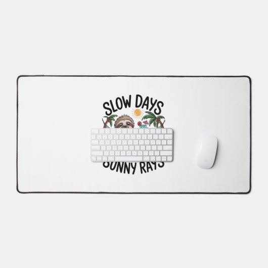 Zomer Vibes Sloth Funny Lazy Float Bureaumat (Keyboard & Muis)
