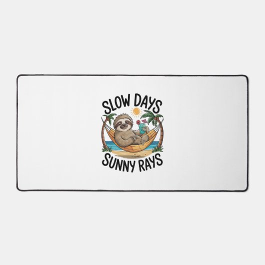 Zomer Vibes Sloth Funny Lazy Float Bureaumat (Voorkant)