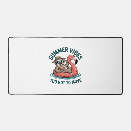 Zomer Vibes Sloth Funny Lazy Float Bureaumat (Voorkant)