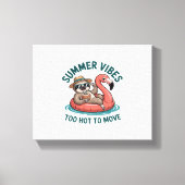 Zomer Vibes Sloth Funny Lazy Float Canvas Afdruk (Voorkant)