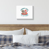 Zomer Vibes Sloth Funny Lazy Float Canvas Afdruk (Insitu (Slaapkamer))