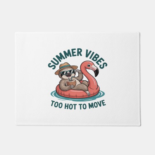 Zomer Vibes Sloth Funny Lazy Float Deurmat (Voorkant)