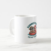 Zomer Vibes Sloth Funny Lazy Float Koffiemok (Voorkant links)