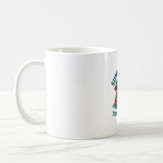 Zomer Vibes Sloth Funny Lazy Float Koffiemok (Links)