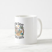 Zomer Vibes Sloth Funny Lazy Float Koffiemok (Voorkant rechts)