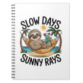Zomer Vibes Sloth Funny Lazy Float Notitieboek (Voorkant)