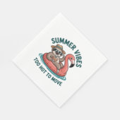 Zomer Vibes Sloth Funny Lazy Float Servet (Hoek)