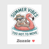 Zomer Vibes Sloth Funny Lazy Float Sticker (Vel)