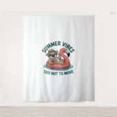 Zomer Vibes Sloth Funny Lazy Float Wandkleed (Voorkant)