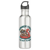 Zomer Vibes Sloth Funny Lazy Float Waterfles (Voorkant)