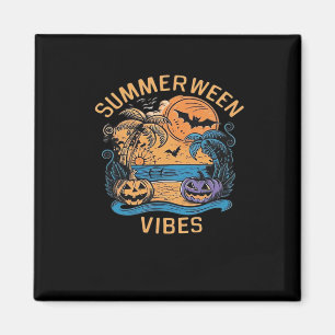 Zomer Vibes Spooky Summer Pumpkin Classic Fun Magneet