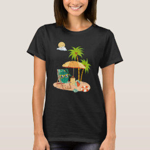 Zomer Vibes Strand Exotisch Fruit Palm Bomen Water T-shirt