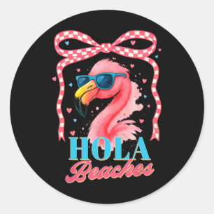 Zomer Vibes Strand Flamingo Coquette Zomertijd Ho Ronde Sticker