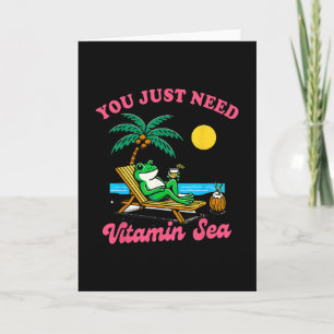 Zomer Vibes Strand Vakantie Kikker Je Hebt Alleen Kaart