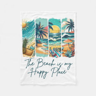 Zomer Vibes Strandvakantie Het Strand Is Mijn Gelu Fleece Deken